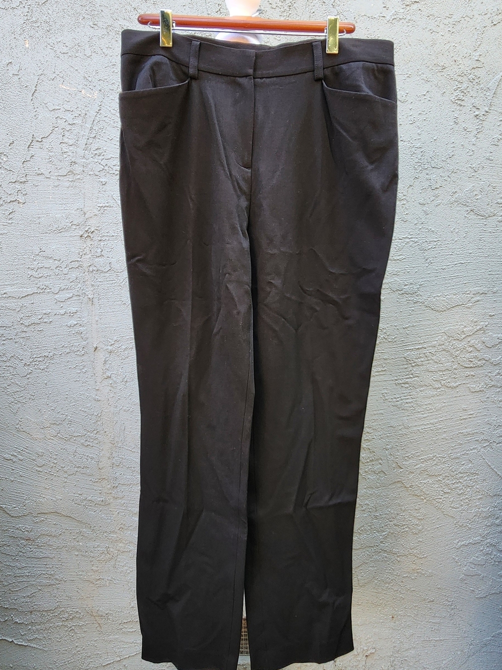 Jones New York Signature Black Straight Leg Trousers Dress Pants High Rise [8]